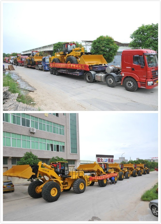 福大機(jī)械叉裝車(chē)批量出口歐洲發(fā)車(chē)儀式